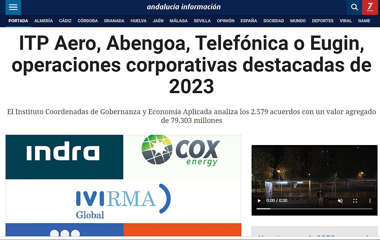 ITP Aero, Abengoa, Telefnica o Eugin, operaciones corporativas destacadas de 2023
